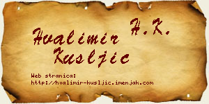 Hvalimir Kušljić vizit kartica